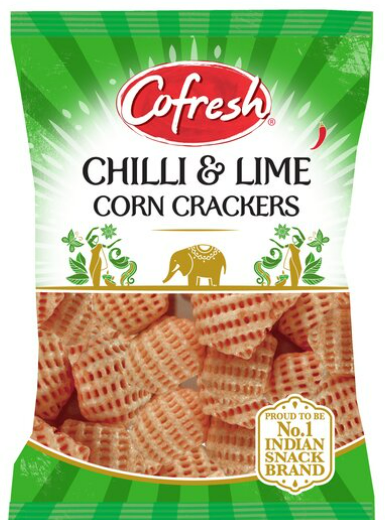 COFRESH CHILLI & LIME CORN CRACKERS - 120G