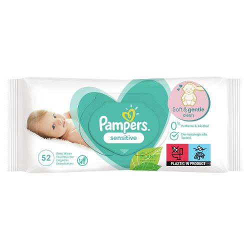 PAMPERS SENSITIVE BABY WIPES - 52S