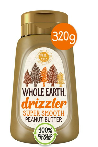 WHOLE EARTH DRIZZLER PEANUT BUTTER - SUPER SMOOTH -320G