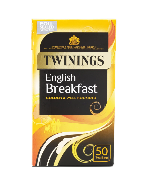 TWININGS ENGLISH BREAKFAST - 50 TEA BAGS
