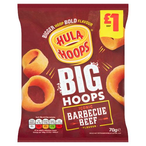 H/HOOPS BIG HOOPS BBQ BEEF  - 70G