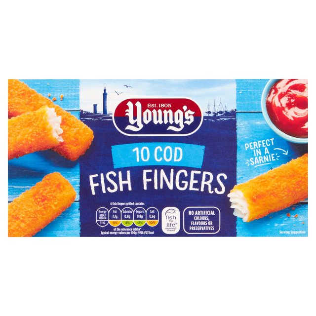 YOUNG'S 10 FISH FINGERS 100G