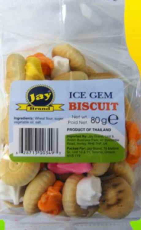 JAY BRAND ICE GEM BISCUIT - 80G