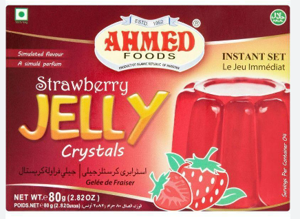 AHMED FOODS STRAWBERRY JELLY CRYSTALS - 80G