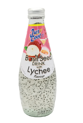 JUS COOL BASIL SEED DRINK WITH LYCHEE - 290ML