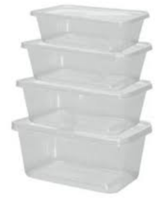 ALLI BHAVAN PLASTIC CONTAINERS WITH LIDS 650 ML - 5 PACK