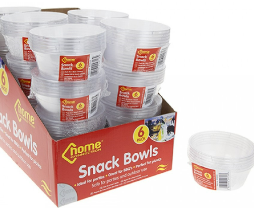HOME CONNECTION SNACK BOWLS - 6 PACK