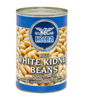 HEERA BOILED WHITE KIDNEY BEANS IN SALTED WATER - 400G