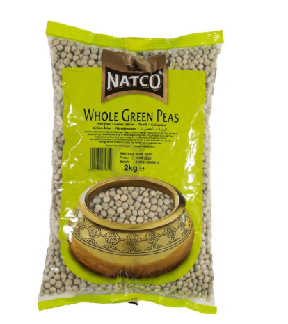 NATCO WHOLE GREEN PEAS - 2KG