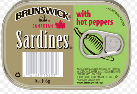 BRUNSWICK SARDINES WITH HOT PEPPER - 106G